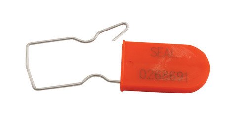 Vestil Polypropylene Security Seal - 3 In. x 7/8 In. x 3/16 In. Length - Red