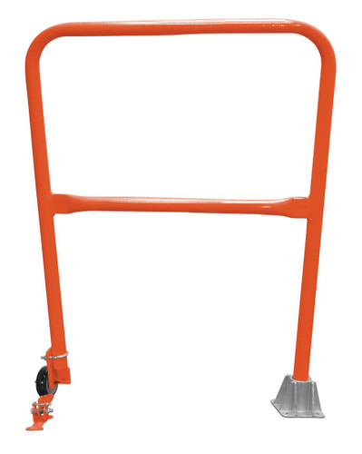 Vestil Steel Dock Safety Swing Gate - 3 Ft. Length - Orange