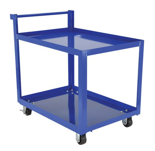 Vestil Steel Service Cart with - 2 Shelves 42-1/4 In. x 27-7/8 In. x 40-1/2 In. 1,000 lb - Blue