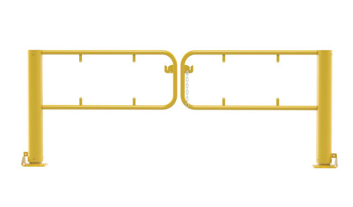 Vestil Steel Swivel Dock Gate Pair for - 8 Ft. Door - Yellow