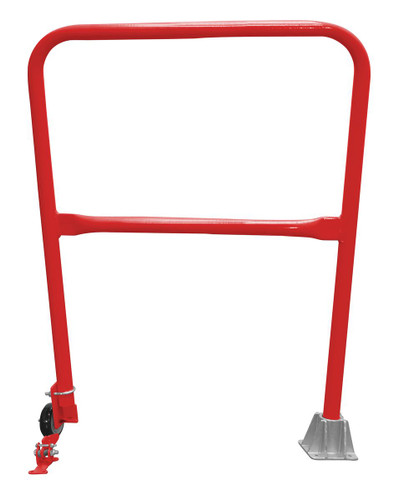 Vestil Steel Dock Safety Swing Gate - 3 Ft. Length - Red