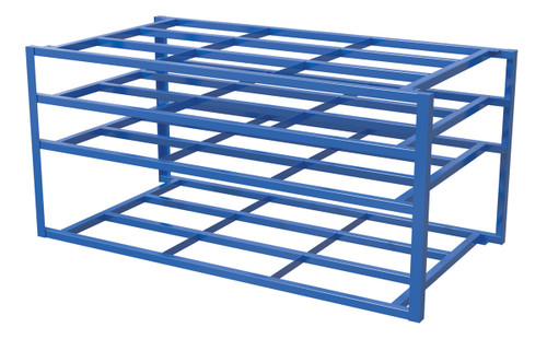 Vestil Steel Sheet Rack 1 Large Bottom Shelf - 102-3/4 In. x 54-1/2 In. x 48 In. 2,000 lb Per Shelf - Blue