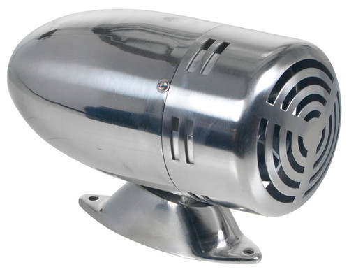 Vestil Steel Warning Siren DC Powered - Silver