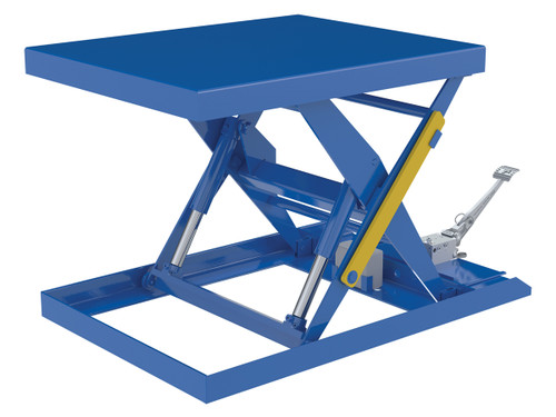 Vestil Steel Scissor Lift Table Foot Pump - 65 In. x 32-1/2 In. x 32 In. 2,000 lb - Blue