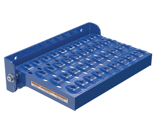 Vestil Steel Serrated Fold Up Step Spring Loaded - 10-5/16 In. x 15-9/16 In. x 4 In. 350 lb - Blue