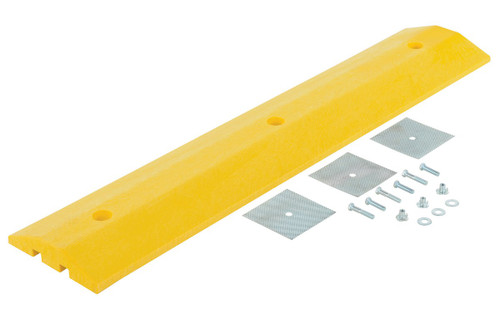 Vestil Plastic Speed Bump Glue Down Hardware - 48 In. x 10 In. x 2 In. - Yellow