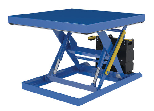 Vestil Steel Scissor Lift Table AC Power - 55-3/8 In. x 42-3/8 In. x 32 In. 2,000 lb - Blue