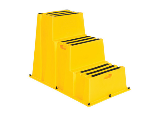 Vestil Polyethylene Nestable - 3 Step 500 lb - Yellow