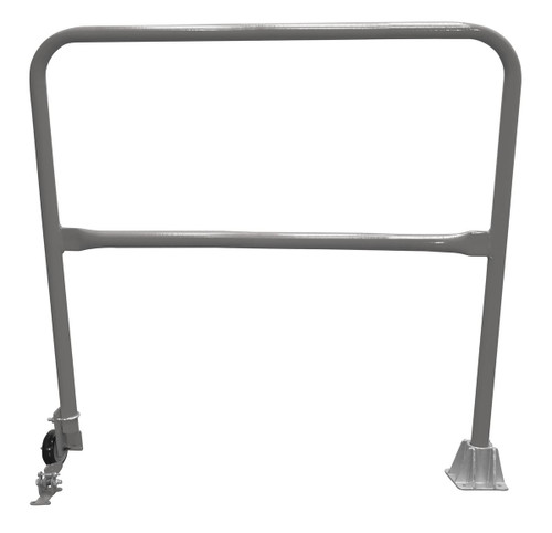 Vestil Steel Dock Safety Swing Gate - 4 Ft. Length - Gray Semi Gloss