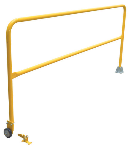 Vestil Steel Dock Safety Swing Gate - 9 Ft. Length - Yellow