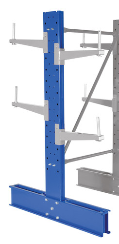 Vestil Steel Standard Cantilever Double Upright - 8 Ft. Height 18 In. Arm Use Length 8,000 lb - Blue