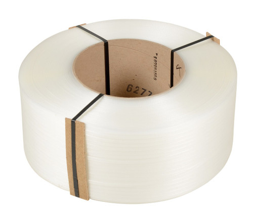 Vestil Polypropylene Strapping - 3/8 In. Width 12,900 Ft. 9 In. x 8 In. Core - Clear