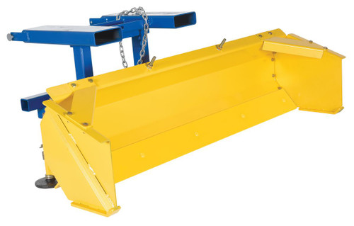 Vestil Steel Snow Plow Fork Mounted Push Box - 72 In. Blade Width Blue / - Yellow