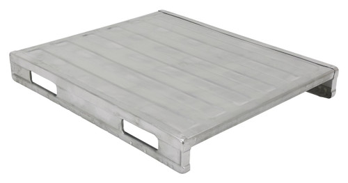 Vestil Galvanized Steel Solid Deck Pallet - 39-1/2 In. x 47 In. x 5-7/8 In. 4,000 lb Floor - Gray