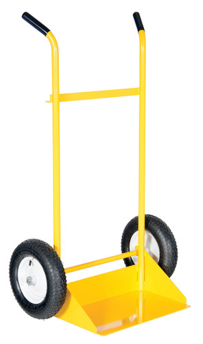 Vestil Steel Site Cart/Truck On Pneumatic Tires - 23 In. x 34-1/2 In. x 57-9/16 In. 600 lb - Yellow