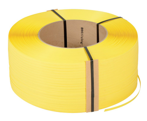 Vestil Polypropylene Strapping - 3/8 In. Width 12,900 Ft. 9 In. x 8 In. Core - Yellow
