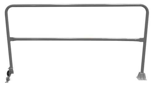 Vestil Steel Dock Safety Swing Gate - 7 Ft. Length - Gray Semi Gloss
