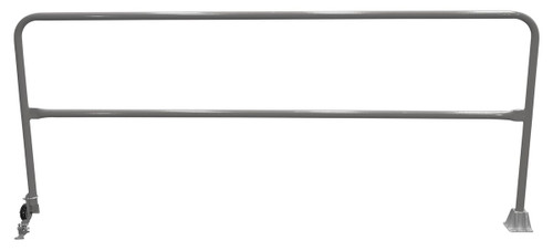 Vestil Steel Dock Safety Swing Gate - 9 Ft. Length - Gray Semi Gloss
