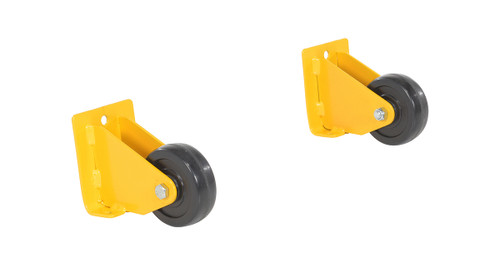 Vestil Hard Rubber Retro Fit Caster/Portability Kit - 3 In. x 1 In. Black For 2 Step Poly Step Stool Models