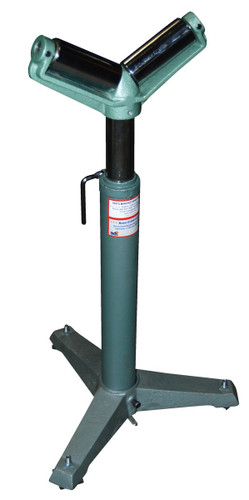 Vestil Steel V Roller Stand - 29-1/16 In. to 38-11/16 In. Raised Height 1,760 lb - Gray