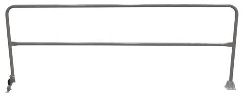 Vestil Steel Dock Safety Swing Gate - 10 Ft. Length - Gray Semi Gloss