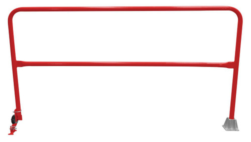Vestil Steel Dock Safety Swing Gate - 7 Ft. Length - Red