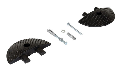 Vestil Rubber Heavy Duty Speed Bump Concrete End Caps - Black