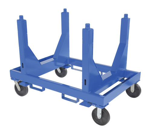 Vestil Steel Heavy Duty V Bottom Stackable Material Cart - 36 In. x 54 In. x 40 In. 5000 lb - Blue