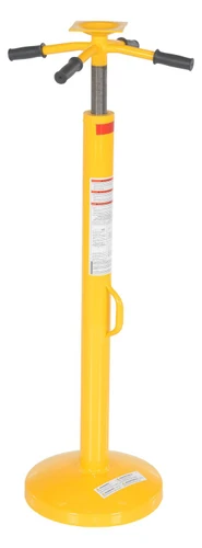 Vestil Steel Economy Stabilizing Jack with Round Base - 16-5/8 In. x 16-5/8 In. x 44 In. 50,000 lb Static - Yellow