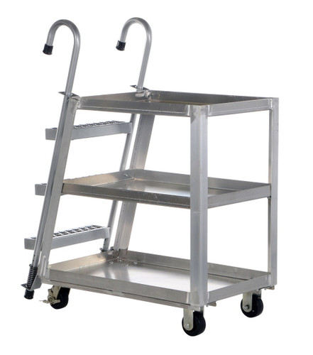 Vestil Aluminum Stock Picker with Steel Ladder - 44 In. x 27-7/8 In. x 50-3/16 In. 1000 lb