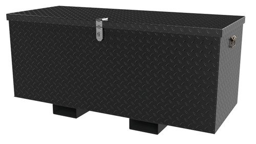 Vestil Steel Tread Plate Toolbox with Fork Pockets - 24 In. x 36 In. 3,000 lb - Black