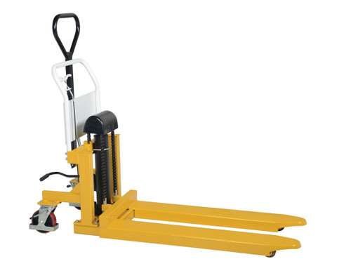 Vestil Steel Tote-A-Load Ergonomic Foot Pump Hydraulic Power Fork Size - 21 In. x 43 In. 2,200 lb - Yellow