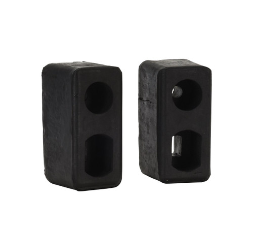 Vestil Rubber Trailer Crane Bumper - 6 In. x 3 In. x 3-3/16 In. 2 Pack - Black
