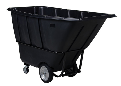 Vestil Plastic Heavy Duty Tilt Truck - 1 Cubic Yard 2100 lb - Black