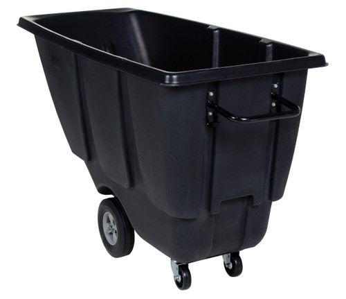 Vestil Plastic Light Duty Tilt Truck - 1/2 Cubic Yard 450 lb - Black