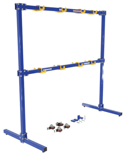 Vestil Steel Gantry Sling Rack Mobile or Stationary with Kit - 39 In. x 77-1/16 In. x 78-7/16 In. 2,000 lb - Blue