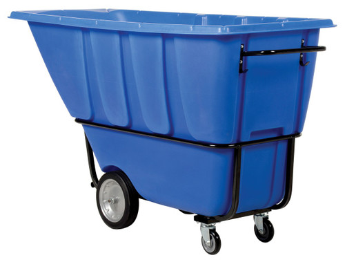 Vestil Plastic Heavy Duty Tilt Truck - 1 Cubic Yard 2100 lb - Blue