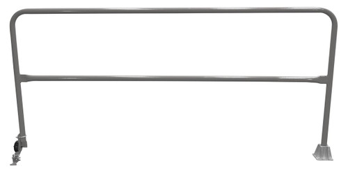 Vestil Steel Dock Safety Swing Gate - 8 Ft. Length - Gray Semi Gloss
