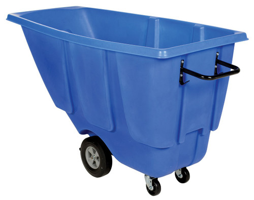 Vestil Plastic Light Duty Tilt Truck - 1/2 Cubic Yard 450 lb - Blue