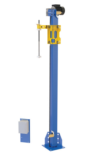 Vestil Steel Retrofit Power Mast Wrap Machine - 80-13/16 In. Wrap Height Blue / Yellow For Use With SWA-54 And SWA-60