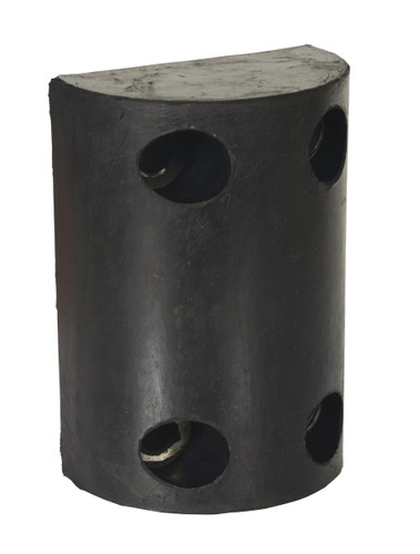 Vestil Rubber Trailer Crane Bumper - 7-5/8 In. x 5-5/8 In. x 3-1/2 In. - Black