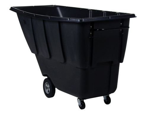 Vestil Plastic Light Duty Tilt Truck - 1 Cubic Yard 850 lb - Black