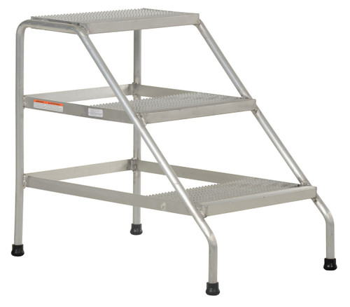 Vestil Aluminum - 3 Step Stand 500 lb - Silver