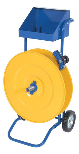 Vestil Steel Heavy Duty Strapping Cart - 22-5/16 In. x 25 In. x 41-5/16 In. Blue / - Yellow