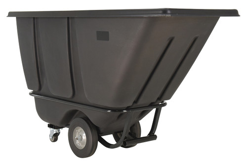 Vestil Plastic Medium Duty Tilt Truck - 1/2 Cubic Yard 850 lb - Black
