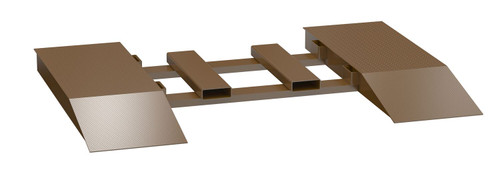 Vestil Steel Wheel Risers With Pick-Up Loop - 72 In. x 24 In. x 6-1/4 In. 40,000 lb - Brown