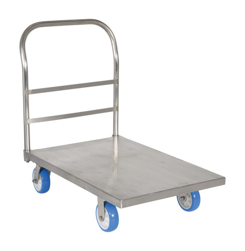 Vestil 201 Stainless Steel Platform Truck - 24 x 36 In. Deck 2,000 lb Static - Silver