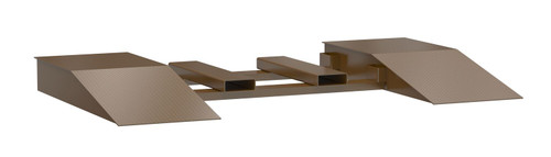 Vestil Steel Wheel Risers With Pick-Up Loop - 60 In. x 24 In. x 8-1/4 In. 40,000 lb - Brown