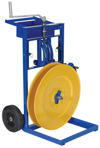 Vestil Steel Vertical and Horizontal Strapping Cart - Blue