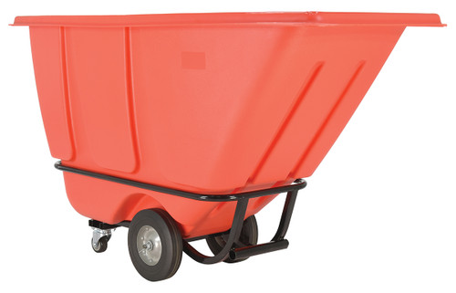 Vestil Plastic Medium Duty Tilt Truck - 1/2 Cubic Yard 850 lb - Red